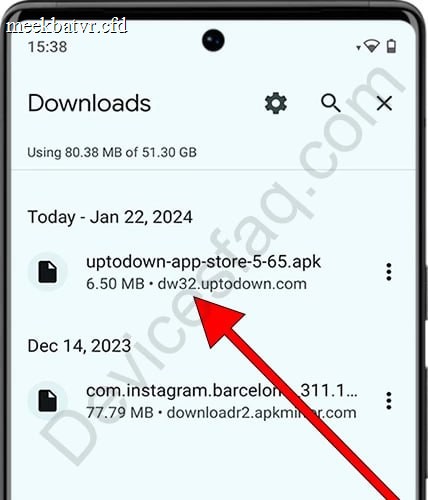 डाउनलोड की गई APK फ़ाइल पर टैप करें